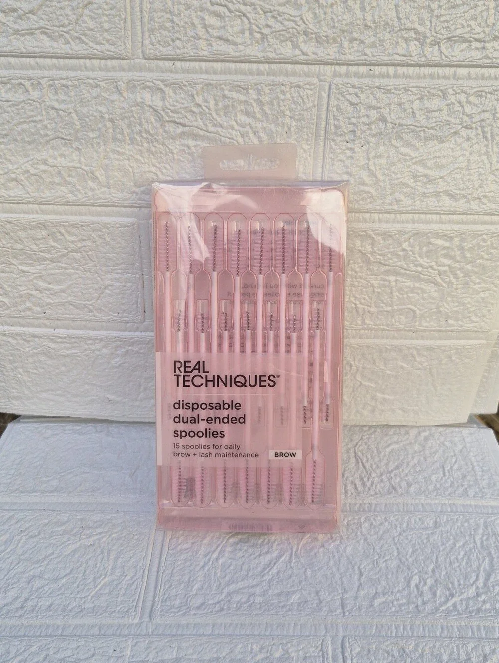Real Techniques Pink Disposable Dual-Ended Spoolies - Pack of 15